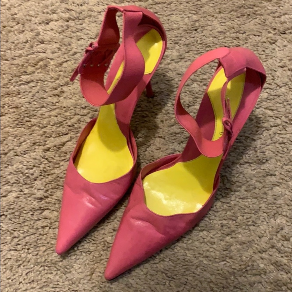 Carnation pink heels